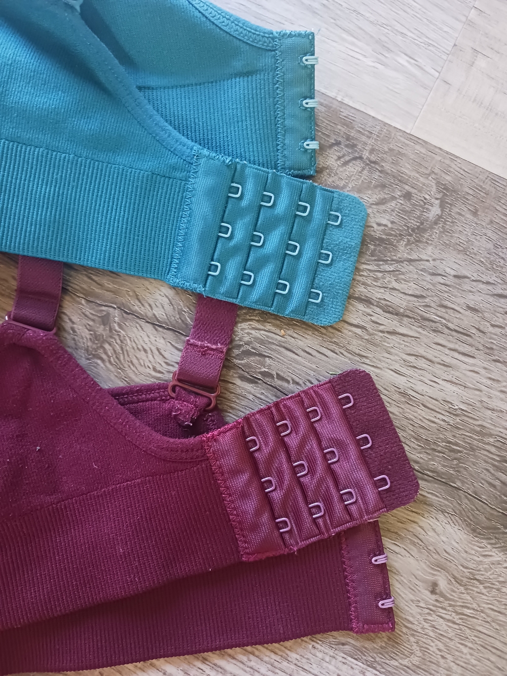 2 | Seamless Comfort Nursing Bras - Teal & Burgundy - Picture 5 of 5